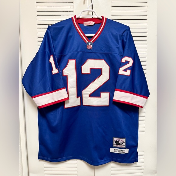 Mitchell & Ness Buffalo Bills Mens Jim Kelly NFL Legacy Royal Jersey - Picture 2 of 13